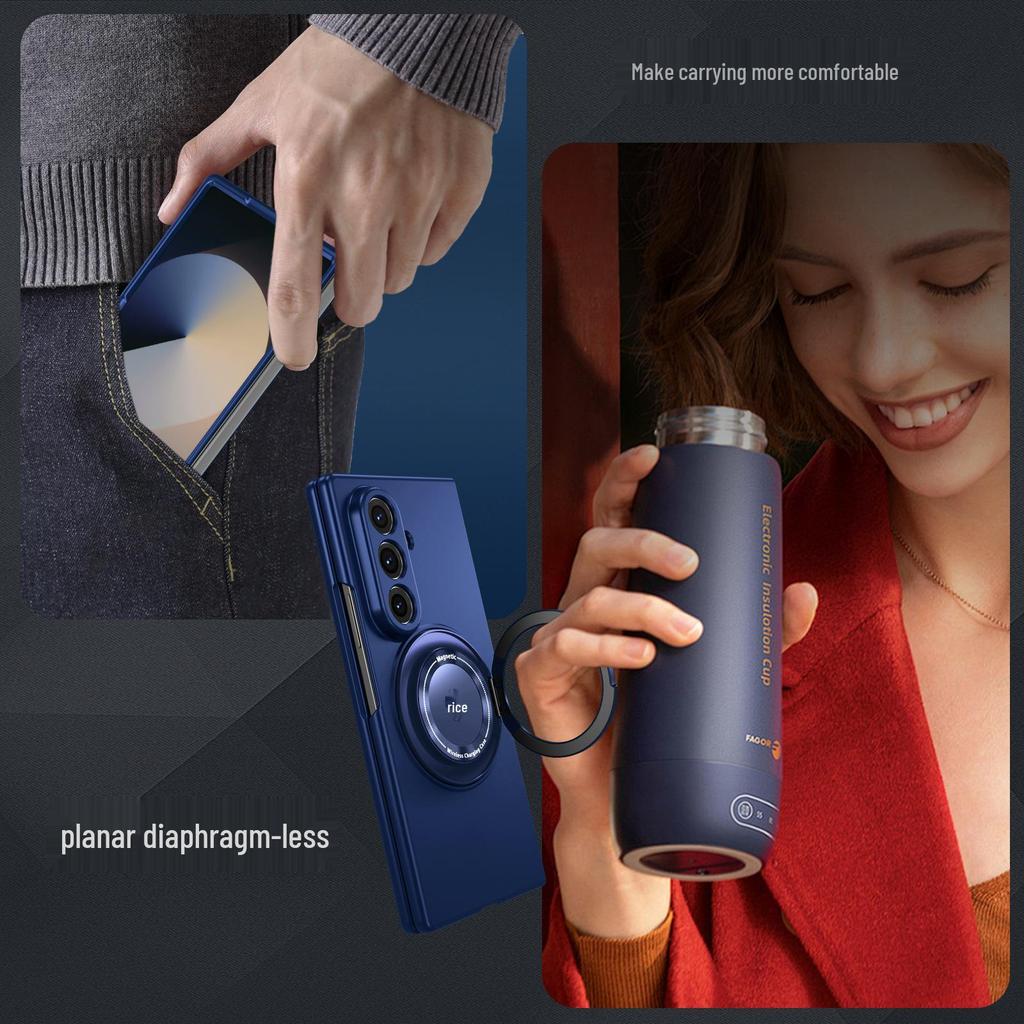 360° Rotating Magnetic Stand Case for Samsung Z-Flip7/6/5 - Foldable Protective Cover