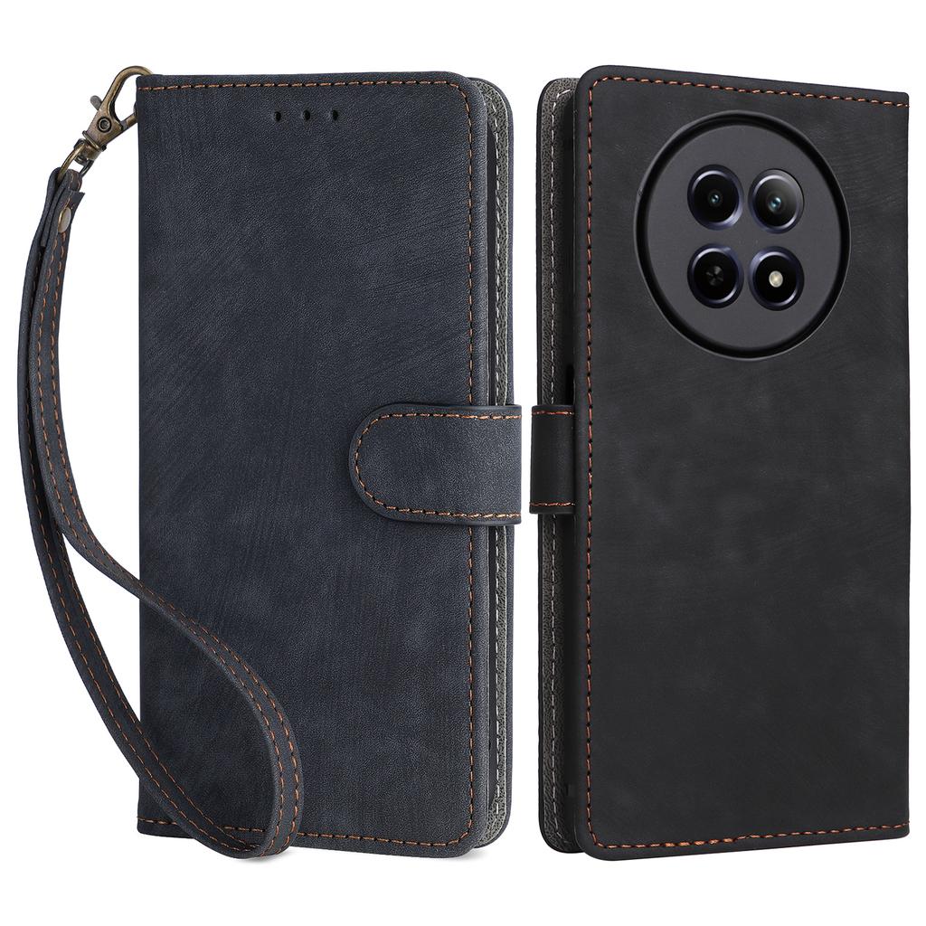 For Realme Narzo 70x 5G/C65 5G/Narzo N65 5G/13 5G/12 5G/12x 5G Case with Hand Strap RFID Blocking Wallet Leather Cover
