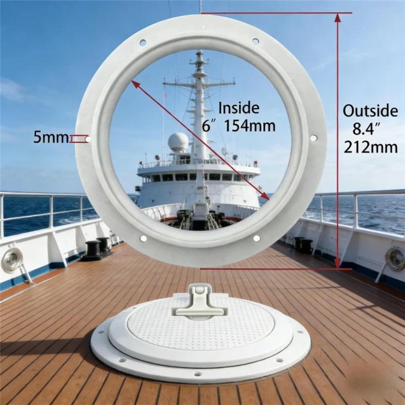 6-inch Marine Hatch Cover with T-shaped Towing Ring, Suitable for Deck Hatches with Rotating Handles and Panels