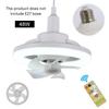 2 In 1 Ceiling Fan 3 Gears Wind Speed Hanging Fan with LED Light  Dining Room