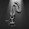 Men's Vintage Nordic Celtic Wolf Head Necklace Stainless Steel Heavy Byzantine Chain  Necklace Jewelry Amulet Gift
