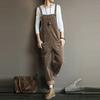 Danmo Damen Cord-Overalls, lässig, lockere Latzhose, Baggy-Playsuits, Jumpsuits, Übergröße