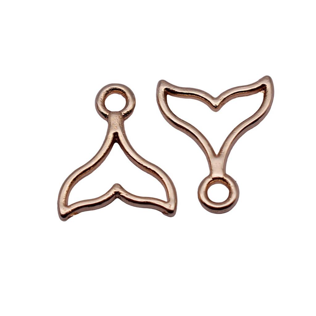 Mermaid Tail Charms Alloy Pendants For Ocean Themed Jewelry Making