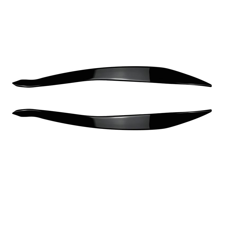 For BMW 5 Series F10 F11 2015-2017 ABS Car Headlights Eyebrow Eyelids Trim Cover Cover Accessories Black/Carbon Look