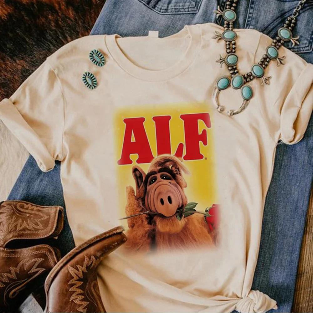 Alf top women Y2K Japanese graphic tshirt female designer funny comic clothes
