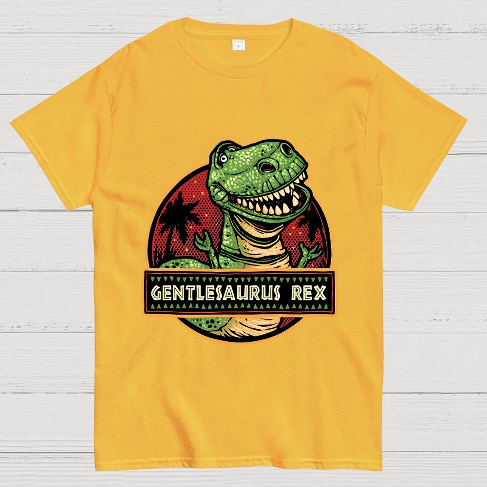 Gentlesaurus Rex Unisex 100% Cotton Summer Casual Cool Loose T-Shirt