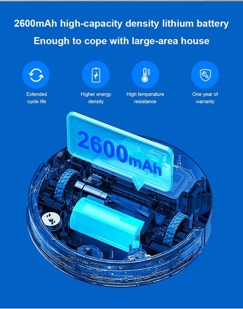Liectroux X6 Robot Vacuum Cleaner  6500 Pa Maximum Suction Power APP & Voice Control