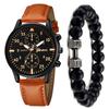 Men's Watch High-end Hong Kong Style Fashion Watch Fashion Versatile Quartz Watch High-end Watch Men's Watch Set