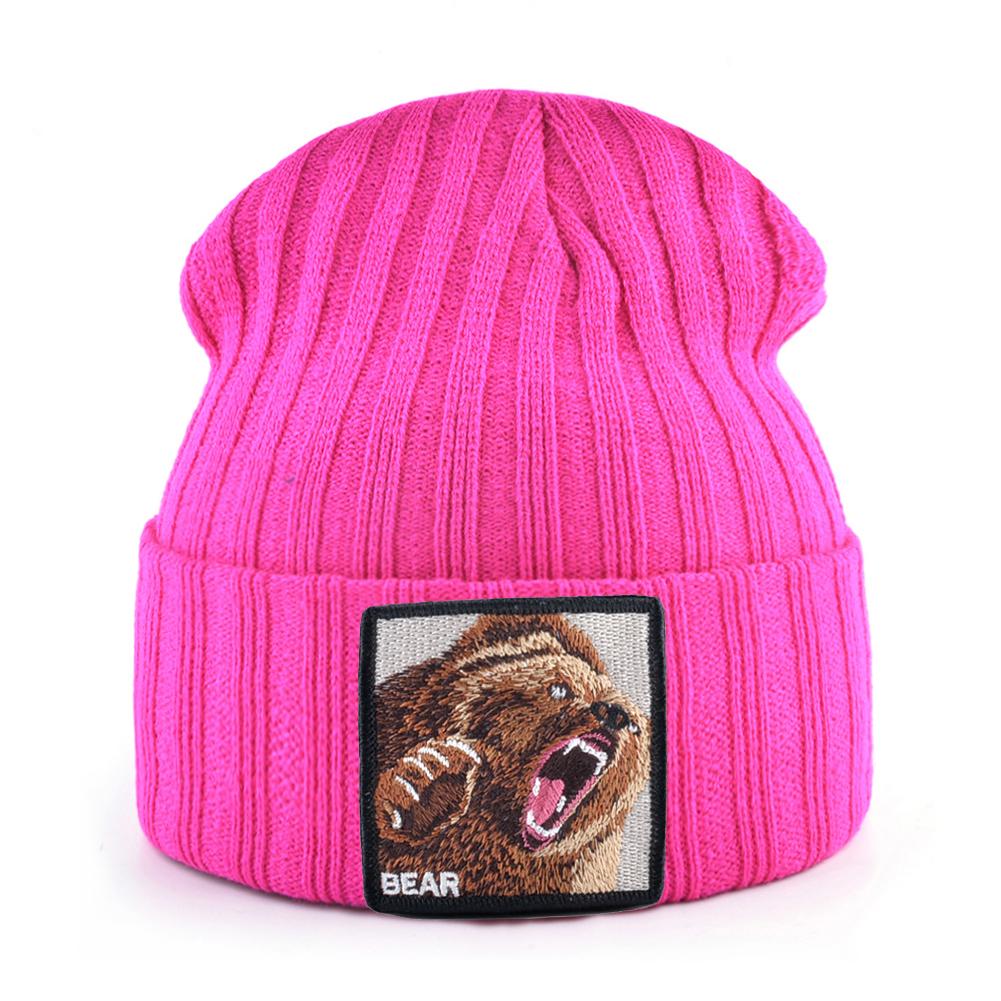 Hats For Knitted Fashion New Men Women Wolf Pattern Skullies Beanies Unisex Knitting Streetwear Hip Hop Bonnet Caps Kpop Gorras