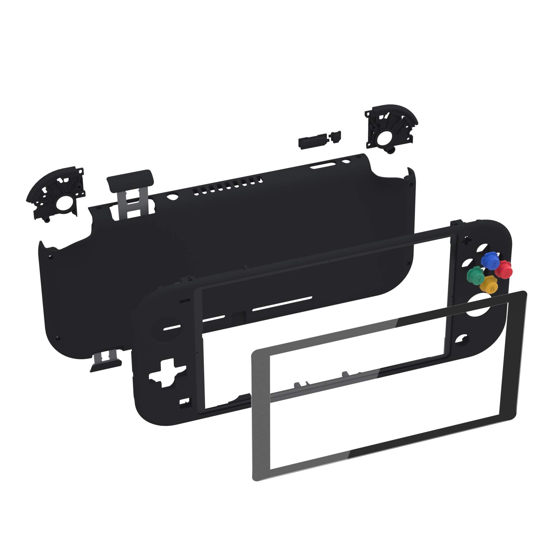 

eXtremeRate Однотонный DIY Совместимый Корпус-Ракушка для Switch Nintendo Switch Lite Набор для ремонта контроллера с Пользовательской Обложкой для Switch Lite Lite, чёрный