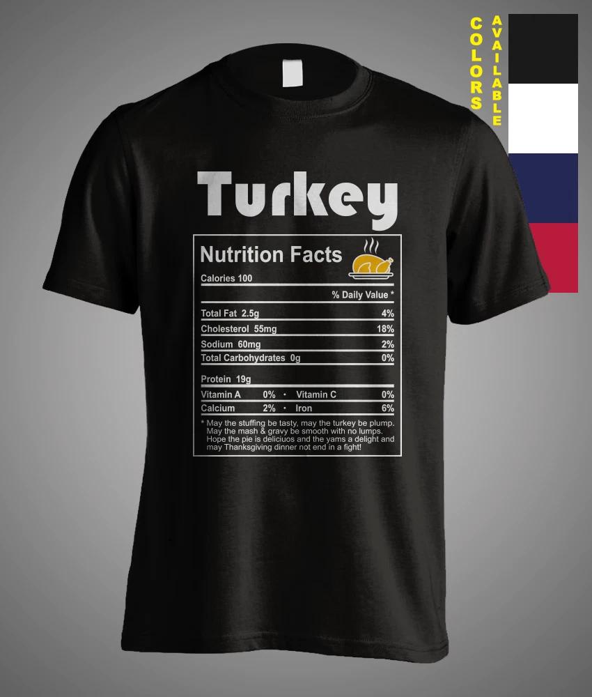 Thanksgiving Turkey Nutrition Facts Funny Humor Joke Meme Gift Unisex T-Shirt XXL