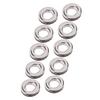 10PCS Eyelets Grommets Silver Color Alloy 17.4mm Inner Diameter Round Shape Double Sided Crimping Bo