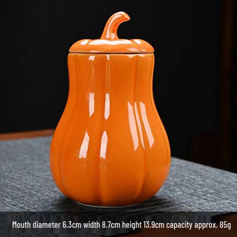 Persimmon Tea Scented Ceramic Candy Jar and Candle Holder