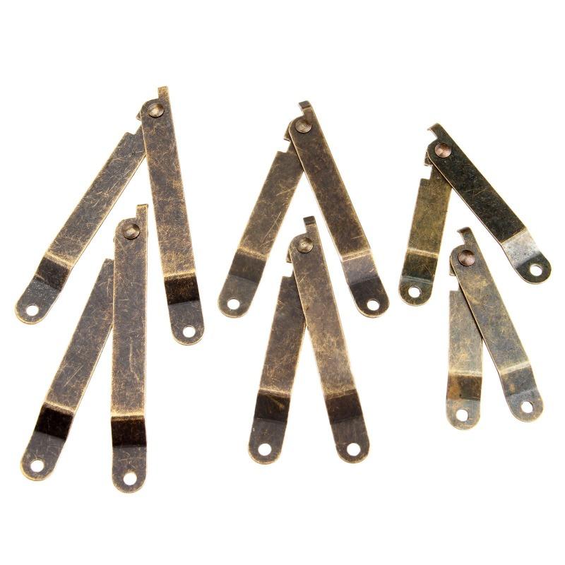 4PCS Antique Bronze Lid Support Hinges Stay for Box Display Furniture Accessories Cabinet Door Kitchen Cupboard Hinges Lid Stays