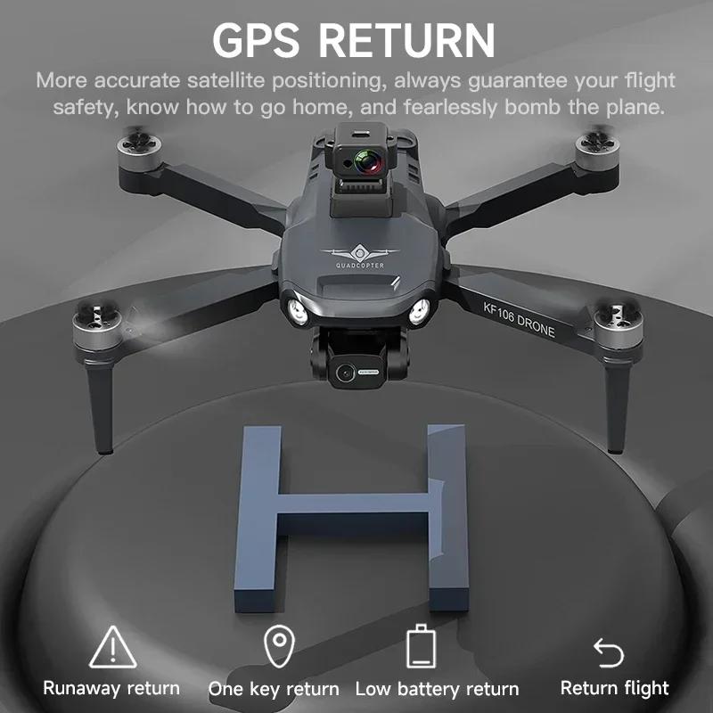 KF106 / KF106 MAX 4K Professional Drone With HD Camera Obstacle Avoidance 3-Axis Gimbal 5G WiFi GPS Brushless Quadcopter RC Dron