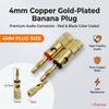 20pcs/Set 4mm Banana Plug Pure Copper Gold Plated Speaker Wire Amplifiers Audio Video Connectors