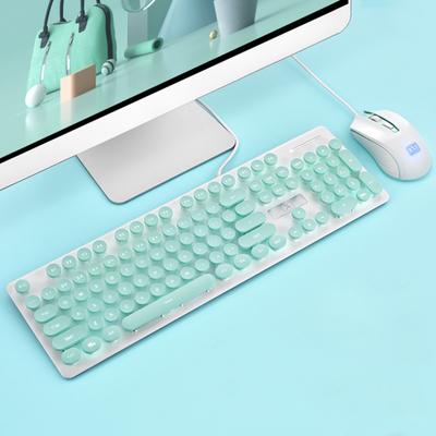 2  Pcs/set N518 Computer Supplies Wired Gaming Waterproof Luminous Keyboard  +  Mouse