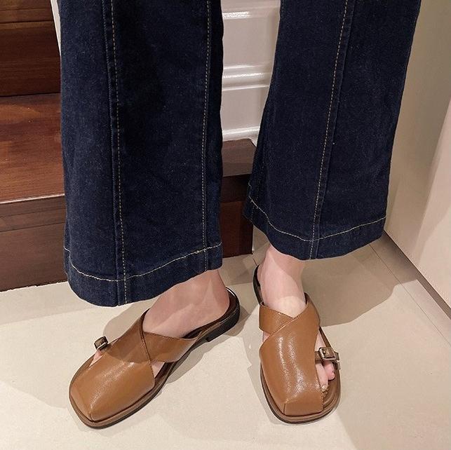 Fashionable Soft-soled Slippers for Women, New Summer 2025 Casual and Versatile Roman Beach Shoes, Elegant Headband Slippers