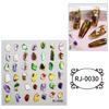 Embossed Cartoon Nail Art Stickers Decals Self-Adhesive Floral Nail Supplies