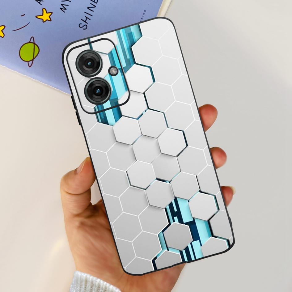 Für Motorola Moto G55 5G Hülle Niedliche Cartoon Katze Tiere Weiches Silikon Stoßfeste TPU Rückseite Handyhülle Für MotoG55 G 55 Funda