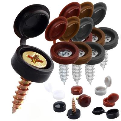50/100/200pcs Screw Cover Cap Plastic One-piece Screw Cap Cover Nail Nuts Bolts Decorative Cover Screw Folding Covers