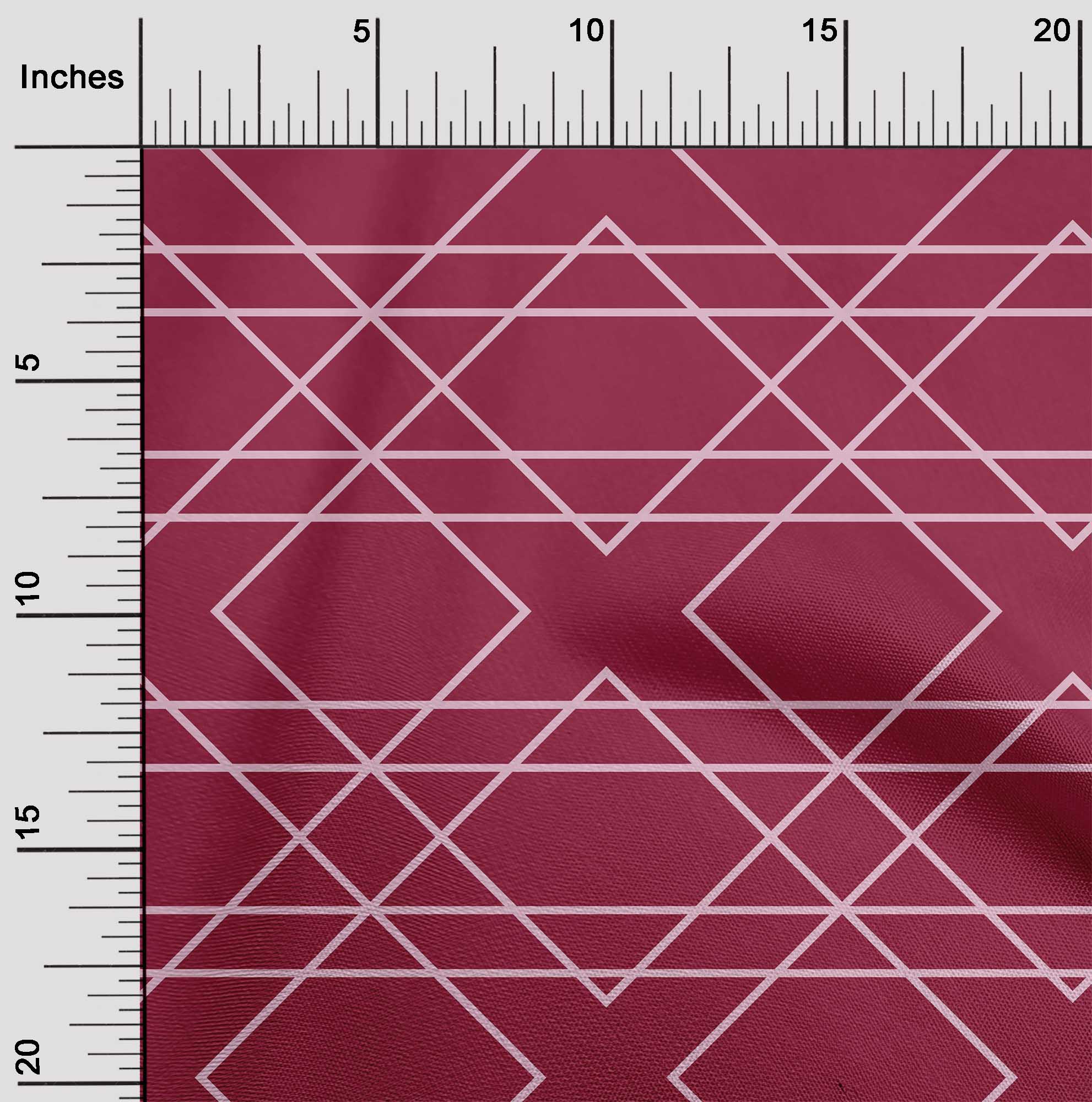 

oneOone Cotton Flex Light Gray Fabric Geometric & Floral Block Diy Clothing Quilting Fabric Print Fabric By Yard 40 Inch 42 Inch Wide - Viscose Chiffon червоний