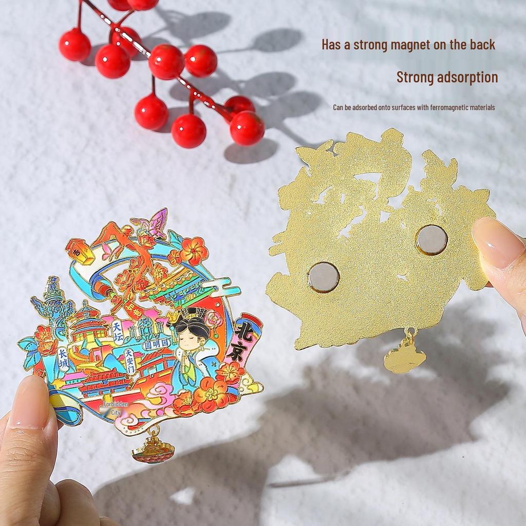Beijing Landmarks Magnetic Refrigerator Sticker: Chinese Style Souvenir Gift