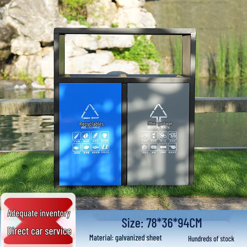 Vintage Outdoor High-End Trash Can for Parks, Hotels, and Antique-Style Communities