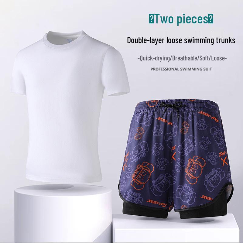 

Мужские быстросохнущие плавки Ice Degree - Защита от неловких ситуаций, Большой размер, Свободная посадка для лета и горячих источников M