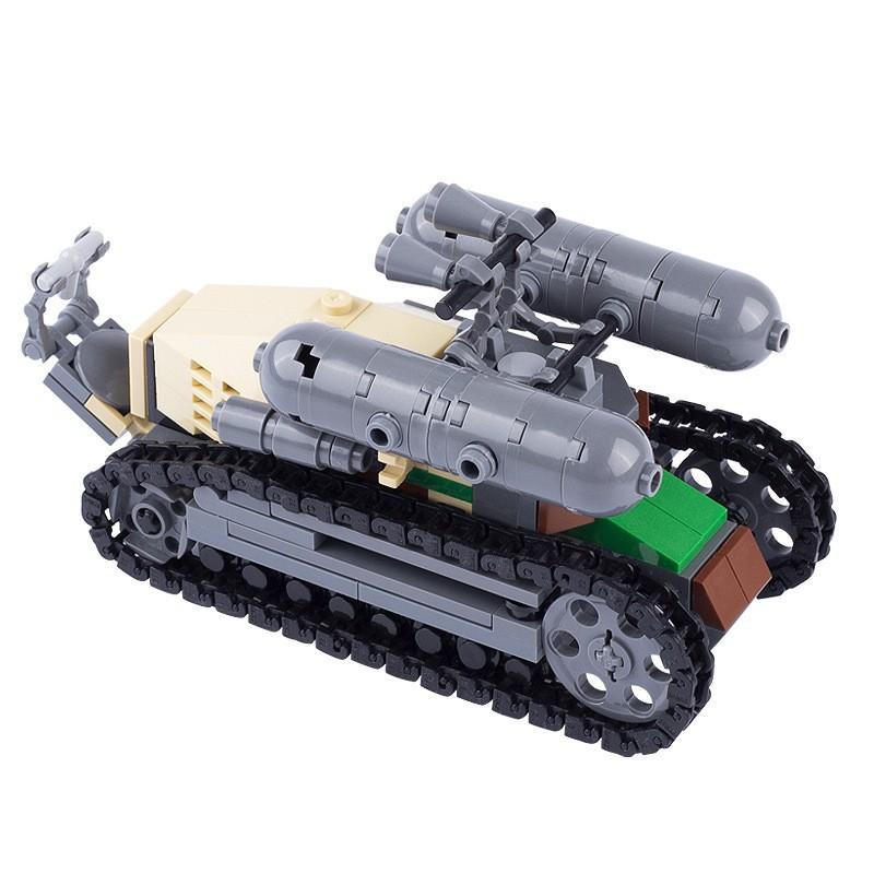 Militär Französisch Renault Leichter Ingenieurpanzer Minifiguren Aufkleber Artilleriefahrzeuge Kleine Partikel Bausteinspielzeug