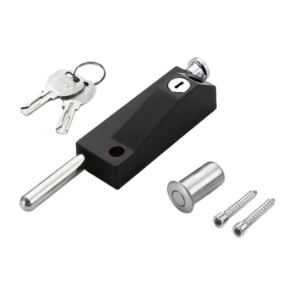 Door Bolts Lock Water Resistant Sturdy 2 Keys Spring Lock Floor Spring Bolt for Toilet Commercial Use Shop Bathroom Home