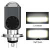 1Pc H4 LED Dual Color Motorcycle Headlight Bulbs BA20D with Fan Hi/Lo Beam 15W 12000LM 12V Fog Lamp Scooter Yellow White 3000K 6000K Motor Accessories