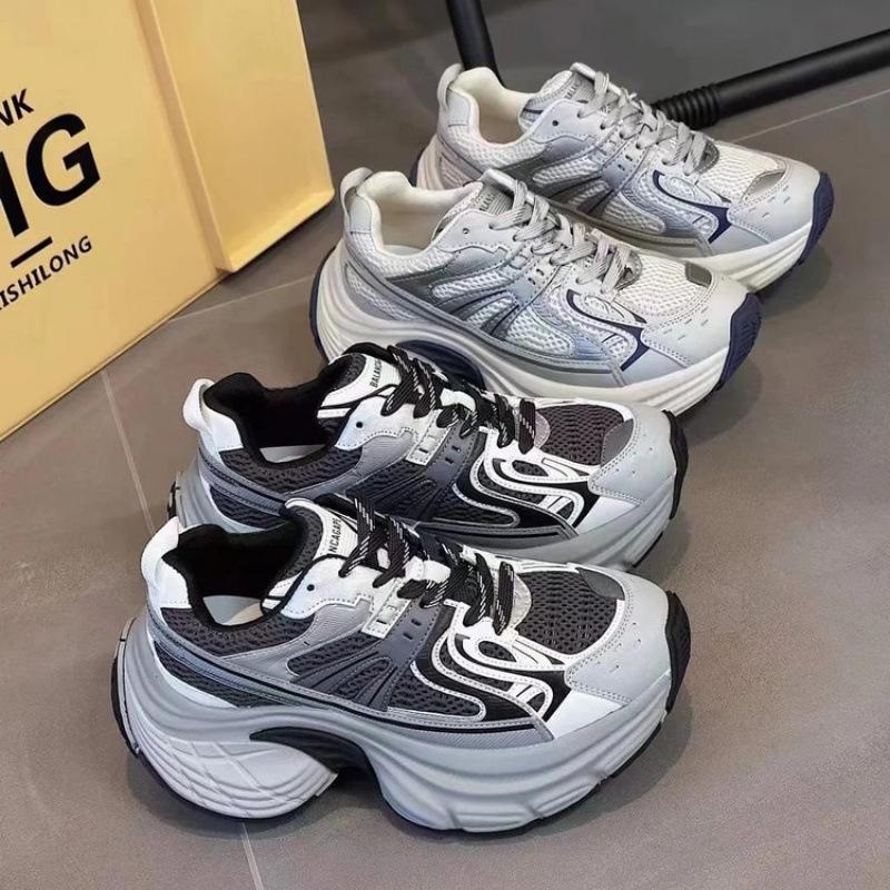 Thick-soled Heightening Dad Shoes 2025 Spring and Summer New Women's Shoes Versatile Lace-up Fashion Casual Soft-soled Sports Shoes