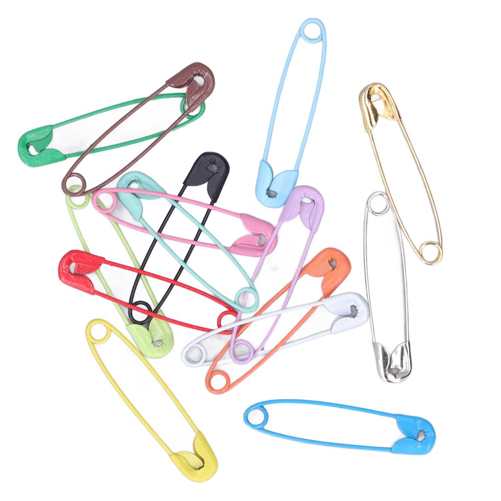 Safety Pins DIY Making Reliable Locking Design Glossy Bright Small Compact Sewing Accessories for