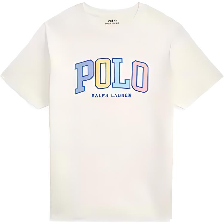 Polo Ralph Lauren Kinder T-Shirt Rundhals Buchstabe Kurze Ärmel Kinder Oberteile Weiß 323965824-002 XL white