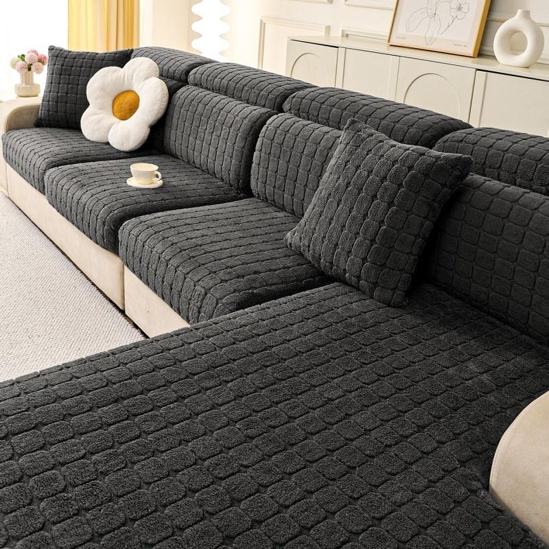 Full-Coverage Universal Fit Sofa Cover All-Season Use 3-Seater With 1 Chaise Lounge Covers Corner Couch Cushion Slipcovers