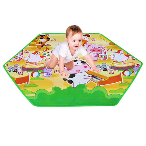 Newborn Floor Mat | Hexagonal Soft Elastic Waterproof Crawling Mat, Educational Playpen, Round Hexagonal Baby Crawling Mat, Baby Crawling Mat, Ball Po