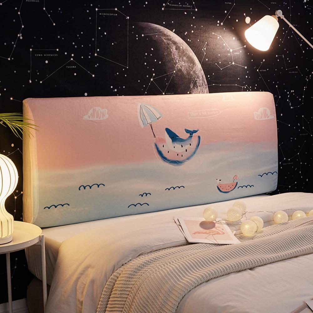 Nordic Nantong Bedside Cover Bedroom Bedside Backrest Cover Elastic Dustproof Soft Bag Fabric Protective Cover