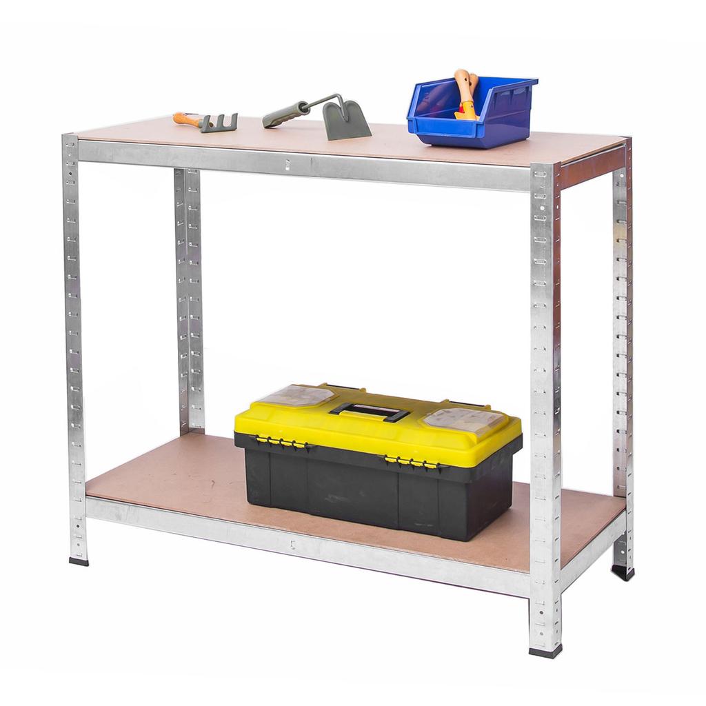 Regał Metalowy Magazynowy Zestaw 2 Szt 150 X 75 X 30 Cm Plonos Pl-700