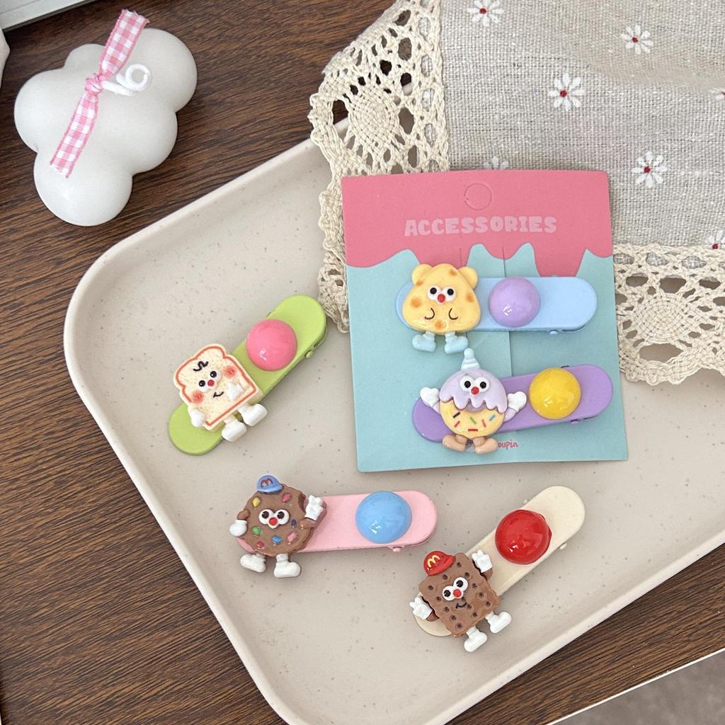 Cute Cartoon Jelly Bean Hair Clips - Fun and Sweet Accessories for Girls