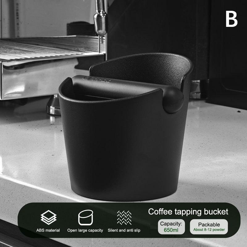 Shock-Absorbent Coffee Knock Box Anti-slip Espresso Dump Bin For Coffee Grounds With Removable Knock Bar Coffee Grind Waste Bin