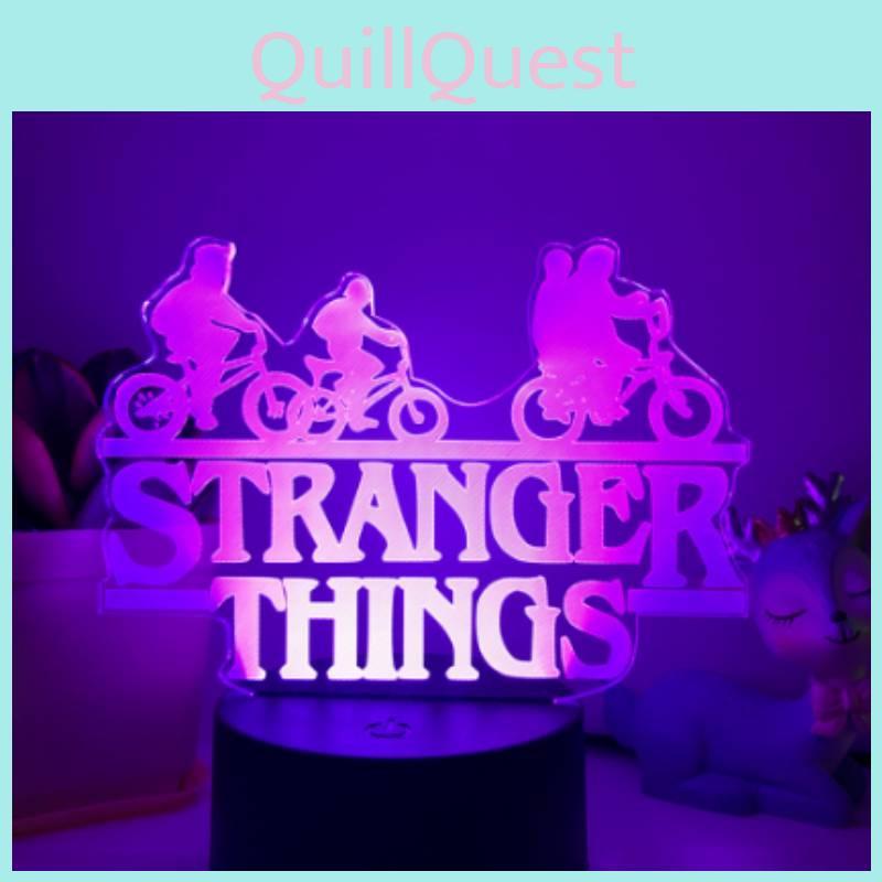 Stranger Things 3d Led Night Light With 16 Color Remote For Kids Bedroom Decor
