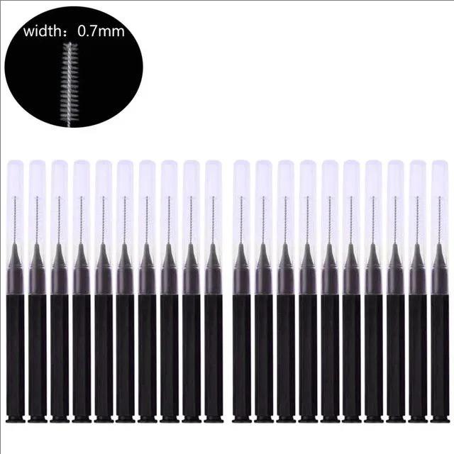 20Pcs Mini Eyebrow Brush Brow Perm Brush Disposable Brow Lifting Brushes Bendable Micro Eyelash Brush Applicators Makeup Tool