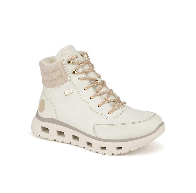 Rieker M6010-80 White Ankle Boots