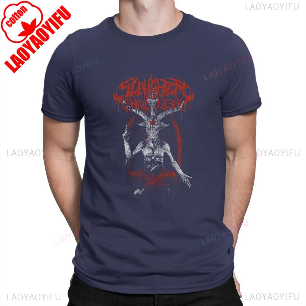 Slaughter To Prevail Metal Band Merch T-Shirt Baphomet Grafikdruck 2025 Sommer Unisex Lässig Streetwear Für Unisex Unisex