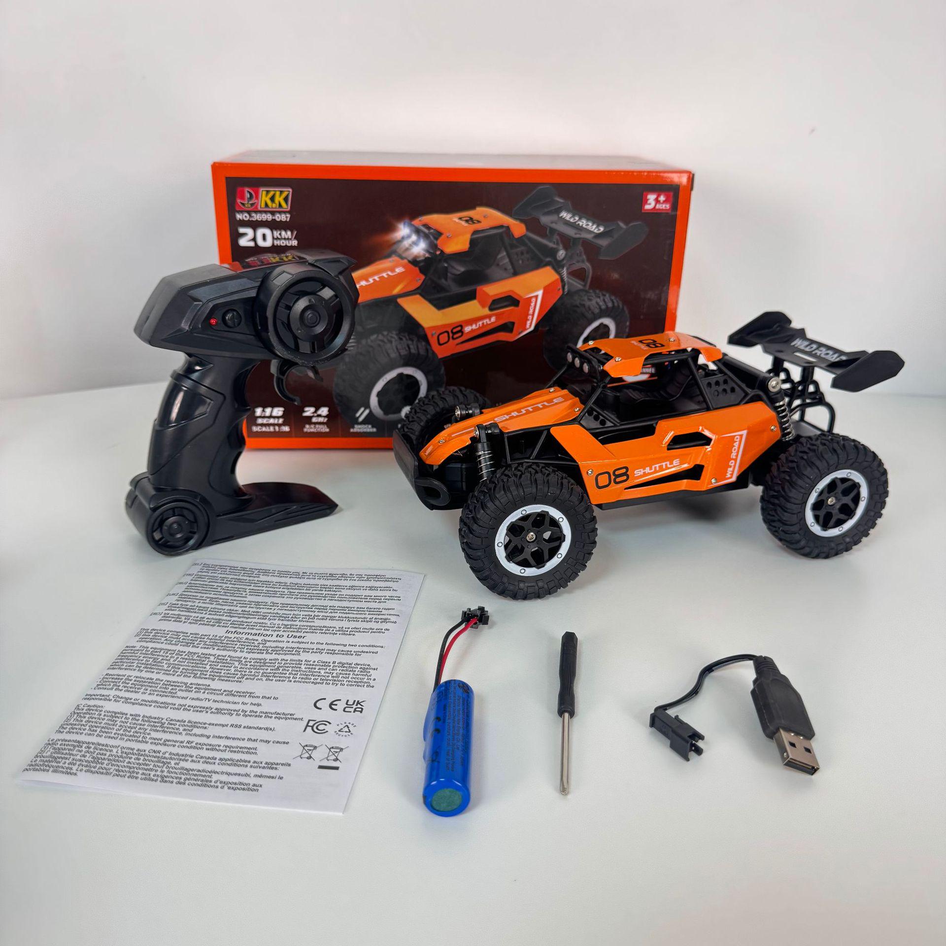 

1:20 Alloy Off-road RC Car: Big Foot Climber with 2.4G Remote, Lights, and Drifting Capabilities. 1:20