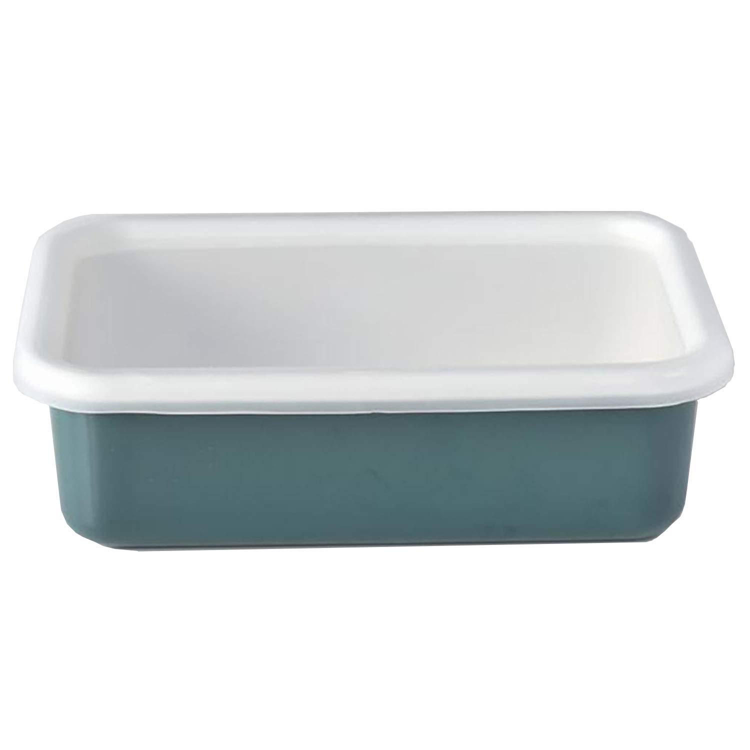 

Эмалированный неглубокий квадратный контейнер Fuji M Дымчато-голубой Безопасен для морозильной камеры Температурная стойкость Корпус Безопасен для духовки Хлопок SB 0,74 л (холодно -20 градусов) CTN-M