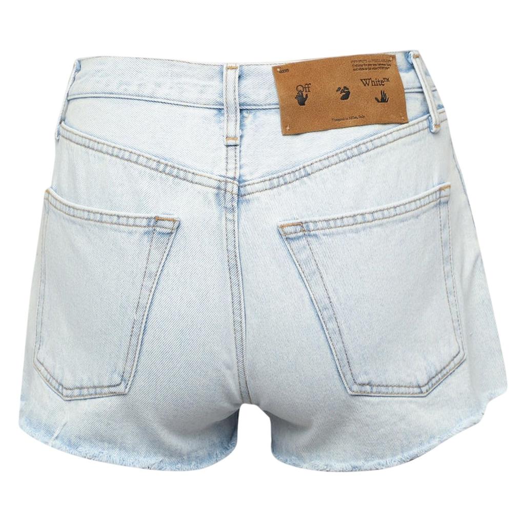 Off White Womens/Ladies Denim Cropped Shorts