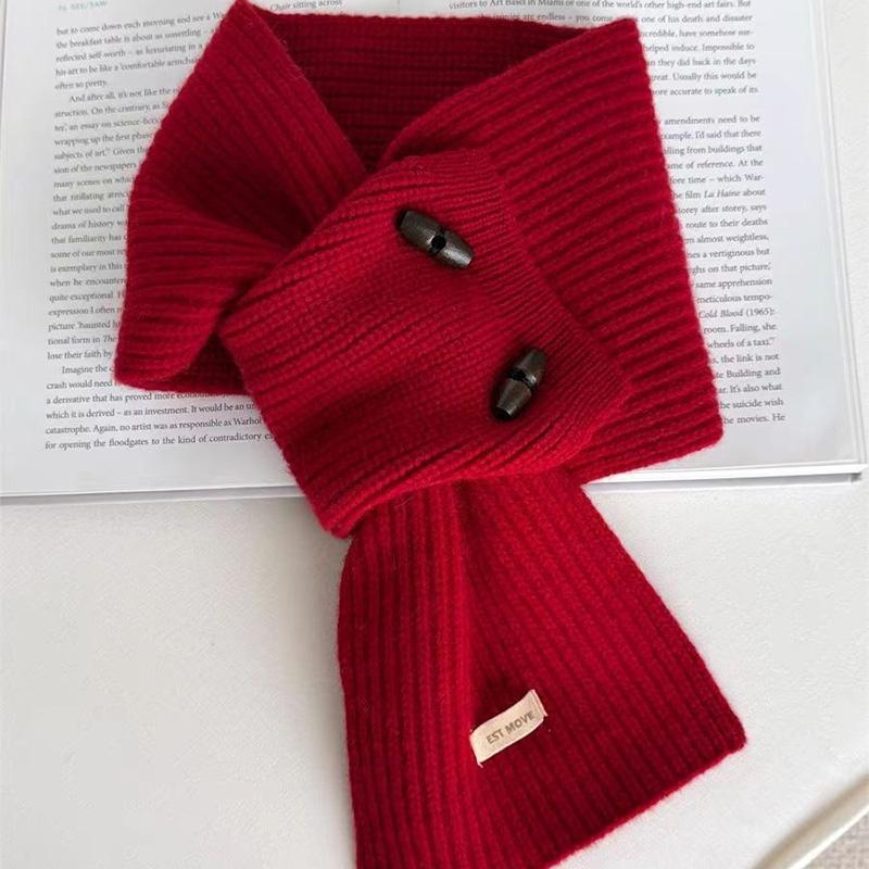 1Pc Knit Multi-functional Neck Brace Winter Button Korean Version Yarn False Collar Scarf