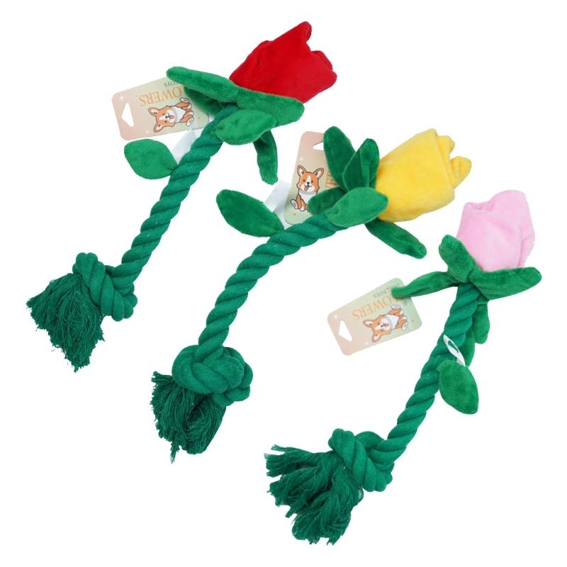 Peluche Rosa Giocattolo per Animali Giocattolo da Masticare e Pulire i Denti per Cuccioli Dentizione Pulizia dei Denti Cane Rosa Masticare Rosa Giocattolo Dentizione